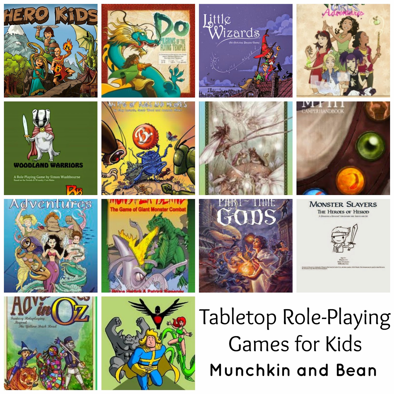 Munchkin and Bean: Tabletop Role-Playing Games for Kids